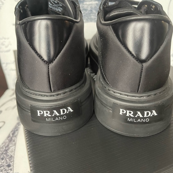 *SOLD* Prada Macro Nylon &amp; Leather Platform Sneaker - Picture 5 of 10